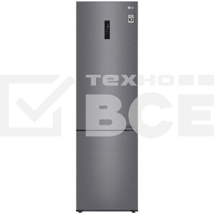 Холодильник LG GA-B509CLSL графитовый двухкамерный 277/107л морозилка снизу, No Frost