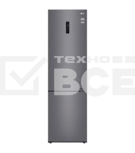 Холодильник LG GA-B509CLSL графитовый двухкамерный 277/107л морозилка снизу, No Frost