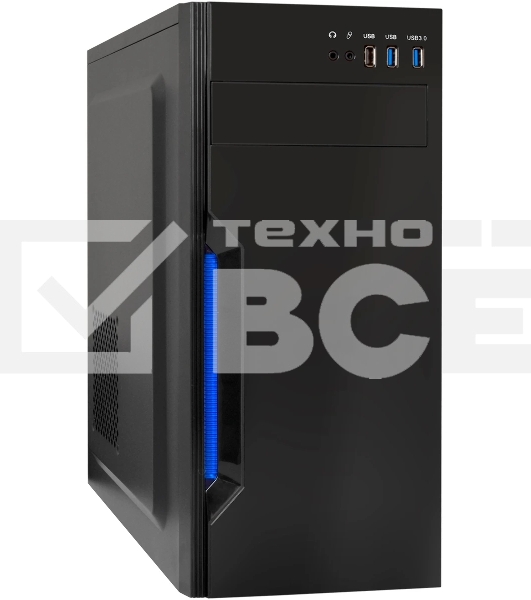 Компьютерный корпус Miditower ExeGate XP-333U-UNS350 (ATX, БП UNS350 с вент. 12см, 1хUSB/2хUSB 3.0, аудио, черный)