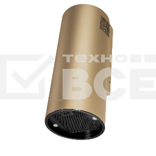 Вытяжка островная Maunfeld Drum Wall 35 золотой, 32.5 см, 850 куб. м/ч, 48 дБ