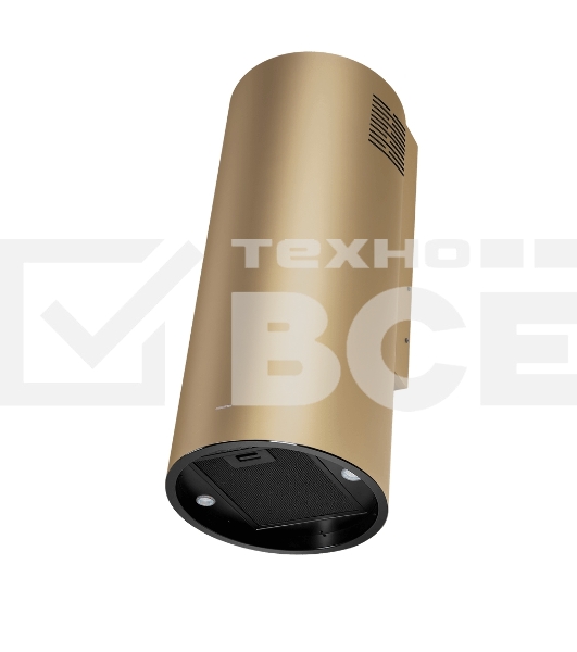 Вытяжка островная Maunfeld Drum Wall 35 золотой, 32.5 см, 850 куб. м/ч, 48 дБ