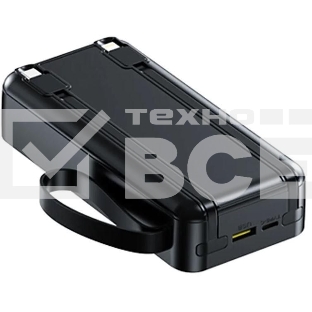 Портативный аккумулятор AKSBERRY (6900290870014) E201 Lines PD22.5W with cabels 20000 mAh черный