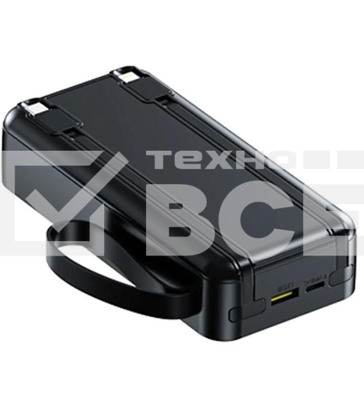 Портативный аккумулятор AKSBERRY (6900290870014) E201 Lines PD22.5W with cabels 20000 mAh черный
