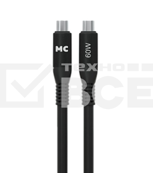 Дата-кабель MORE CHOICE (4620202554543) K83aa 2м USB 3.0A PD 60W для Type-C Type-C- 2м, черный