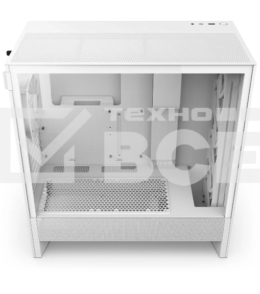 Компьютерный корпус без блока питания NZXT H5 Flow RGb, Midi-Tower, TG, 4x120мм RGb, 1xUSB-A 3.2 + 1xUSB-C 3.2, E-ATX, ATX, mATX, mITX белый