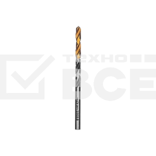 Сверло спиральное по металлу Denzel 4,5 x 80 мм, Р6М5, Golden Tip, многогранная заточка