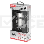 Автомобильное зарядное устройство Maxvi CCM-M602PD LED metallic silver 6A, 1xUSB, 1xType-C, QC3.0, фото5