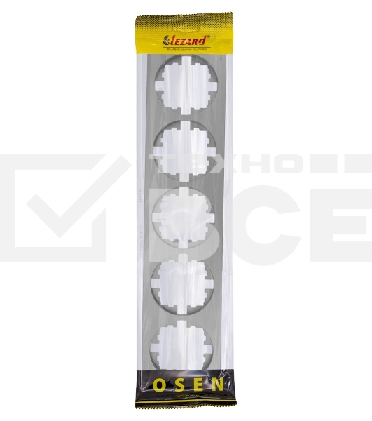 Рамка 5-м OSEN горизонт. квадрат серый матовый LEZARD 743-7400-150