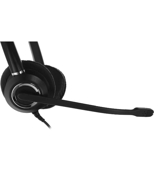 Гарнитура VT VT6200-D чёрный-серебристый, проводная, USB