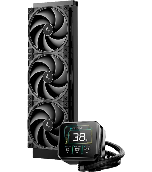 Система водяного охлаждения Deepcool Spartacus 360 ARGB Soc-AM5/AM4/1200/1700/1851 черный 4-pin 32.23dB Al LCD 2073gr Ret (R-SPT360-BKDSMP-G-1)