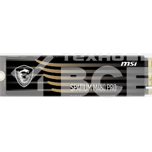 Накопитель SSD MSI SPATIUM M480 PRO, 2TB, M.2 2280, PCIe 4.0 x4, NVMe, R/W 7400/7000
