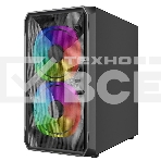 Компьютерный корпус Powercase Mistral Micro A3B ARGB, Tempered Glass, 2x 140mm ARGB PWM+1x 120mm ARGB PWM, чёрный, mATX  (CMMAB-A3), фото2