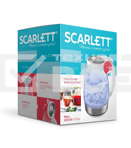 Чайник Scarlett SC-EK27G37  (белый)