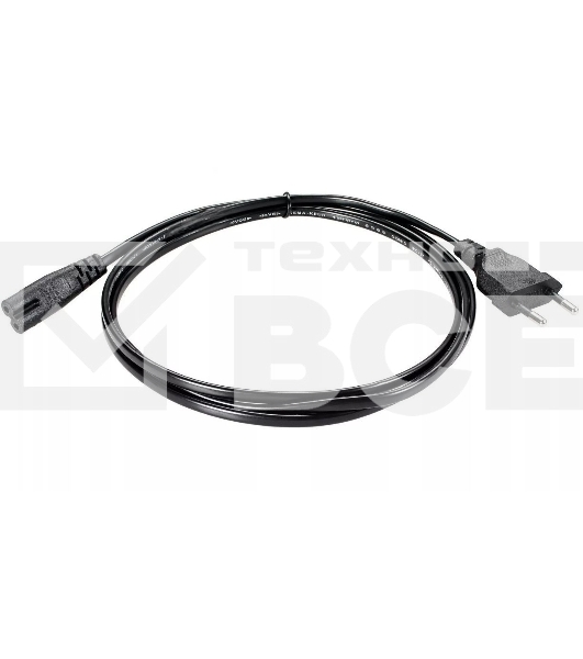 Кабель Premier 5-180 IEC C7 (2-pin) Евровилка 1.8м (5-180(0.5) 1.8) черный (Bulk)
