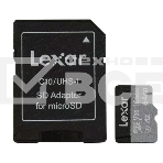 Карта LEXAR Professional 1066x 64GB microSDHC/microSDXC UHS-I Card SILVER Series with adapter, фото2