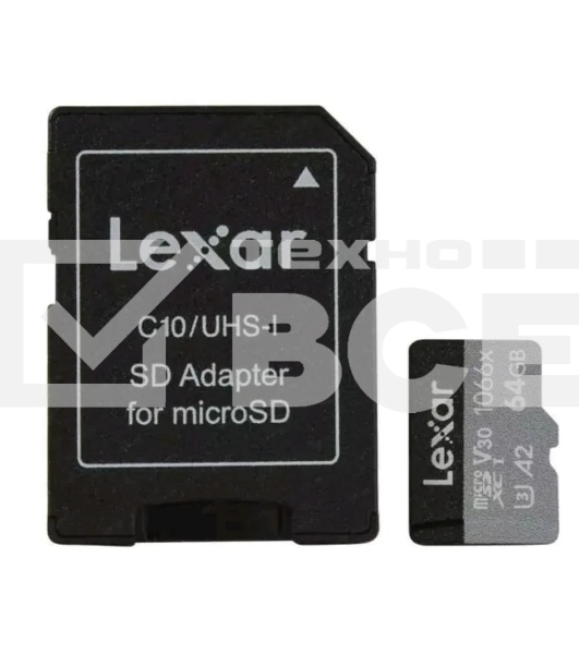 Карта LEXAR Professional 1066x 64GB microSDHC/microSDXC UHS-I Card SILVER Series with adapter