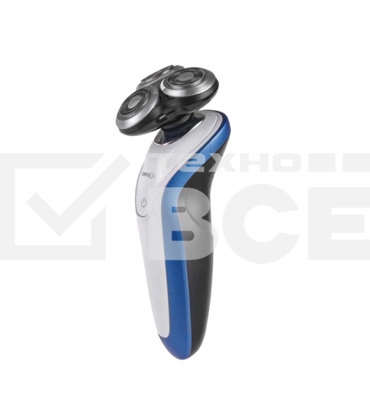 Бритва Centek CT-2152 (сер/бел/син) 5 ВТ, 3 плав. головки, аккумулятор+работа от сети