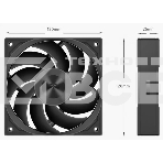 Вентилятор для корпуса PCCooler F5 R120 черный, 120 мм, 2200 об/мин, 32 дБ, 4 pin, фото2