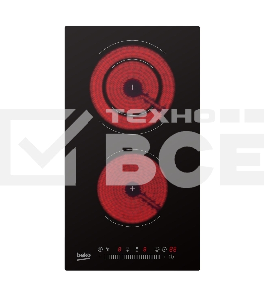 Встраиваемая электрическая варочная поверхность Beko HDC 32400 TO, Черный
