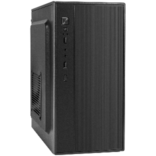 Компьютерный корпус Minitower ExeGate BAA-408-UNS350 (mATX, БП UNS350 с вент. 12см, 2*USB, HD Audio, черный)