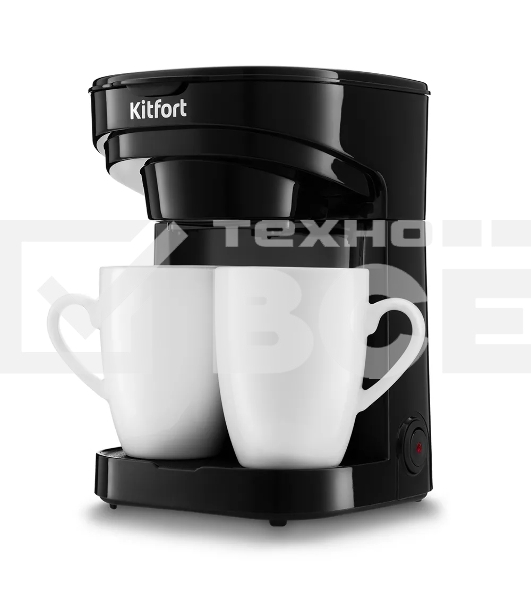 Кофеварка капельная Kitfort KT-764 черный, исп. кофе - молотый, 0.3 л, 450 Вт