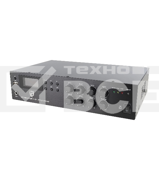 Микшер-усилитель Intrend ITMXAMP-60MT MP3, FM тюнер, USB, Bluetooth, 2хMic/3хLine входы, 1хLine выход,60 Вт, 4/8Ом/100V, IR-пульт в комплекте