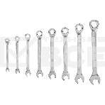 Набор ключей комбинированных трещоточных Denzel 6-19 мм, 8 шт., CrV, матовый хром 14721, фото7