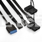 Компьютерный корпус Minitower ExeGate Mistery R2-NPX400 (mATX, БП 400NPX с вент. 12 см, 2*USB+1*USB 3.0, аудио, черный, 1 вент. 12см с RGb подсветкой и полоса на передней панели, боковая панель - закаленное стекло), фото3