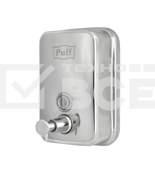 Дозатор для жидкого мыла из нерж. стали puff-8605, хром, 500 мл, глянцевый, 17х12х12 см