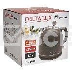 Чайник электрический Delta LUX DE-1018 (1,7 л. металл/пластик) серый, фото2
