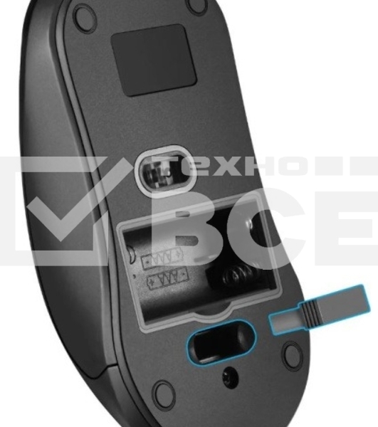 Мышь беспроводная Defender Nexus MS-195 черный, 1600 dpi, радиоканал, USB, кнопки - 4