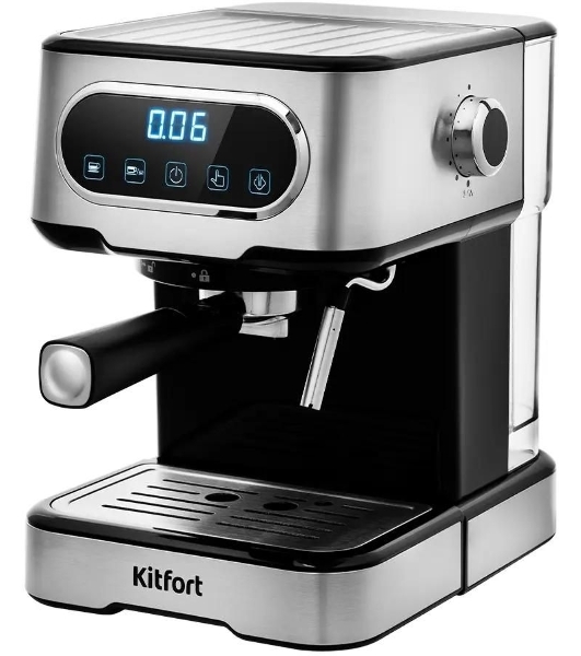Кофеварка капельная Kitfort KT-765 1100Вт серебристый/черный