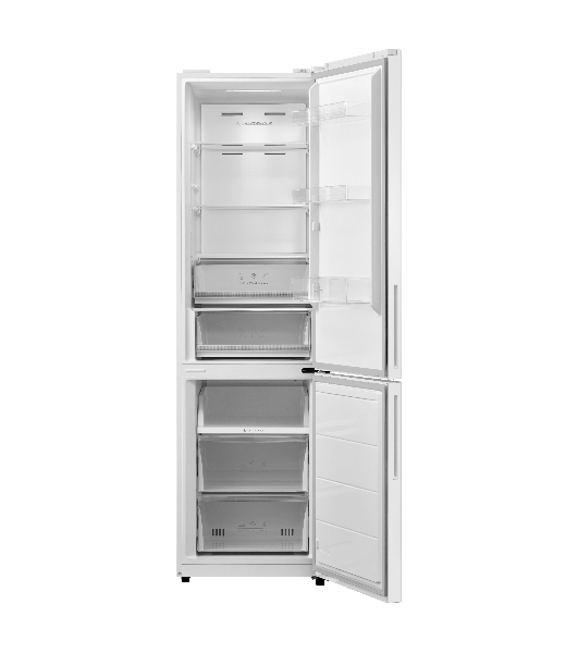 Холодильник Korting KNFC 62012 W белый двухкамерный 256/104л морозилка снизу, No Frost