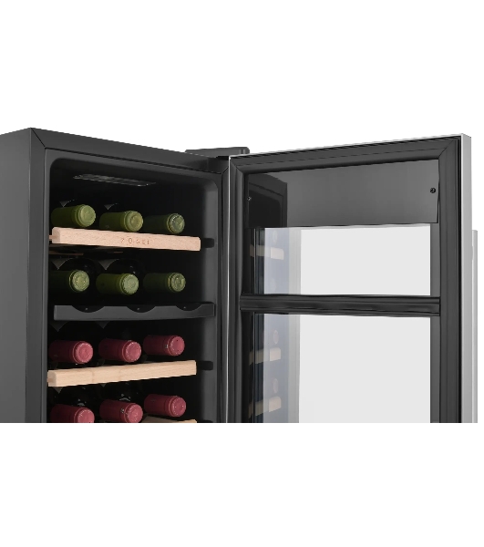Винный шкаф ZÜGEL ZTWF182DX н/ж сталь, 46 л, 2 отсека, 18 бут.