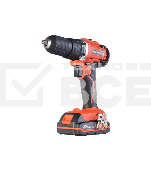 Дрель-шуруповерт Patriot BR 210Li, Аккумуляторная, 21В, 2 АКБ, Кейс