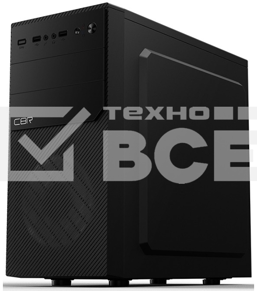 Компьютерный корпус mATX Minitower RD850, c БП PSU-ATX450-12EC, 2*USB 2.0, HD Audio+Mic, Black CBR PCC-MATX-RD850-450W