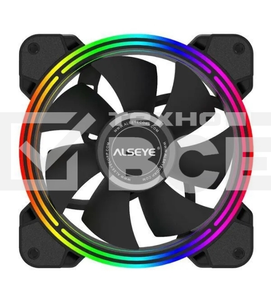 Вентилятор для корпуса Alseye HALO PRO B черный, 120 мм, 2100 об/мин, 26 дБ, 4 pin