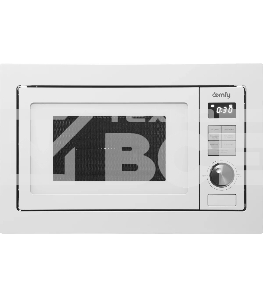 Микроволновая печь встраиваемая Domfy DM2540BW WG белый, 25 л, 900 Вт, переключатели - кнопки/поворотный мехинизм