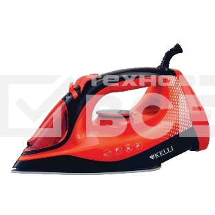 Утюг Kelli KL-1648 красный керамическое покрытие
