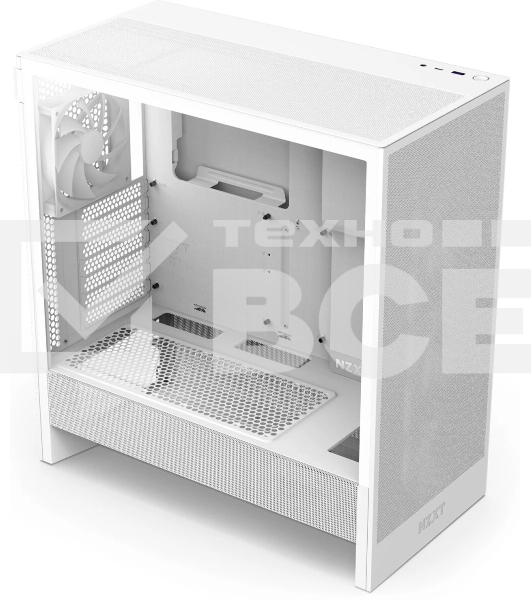Компьютерный корпус без блока питания NZXT H5 Flow RGb, Midi-Tower, TG, 4x120мм RGb, 1xUSB-A 3.2 + 1xUSB-C 3.2, E-ATX, ATX, mATX, mITX белый