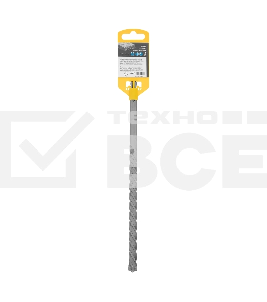 Бур по бетону Denzel цельная крестовая пластина, 12x265 мм, SDS PLUS