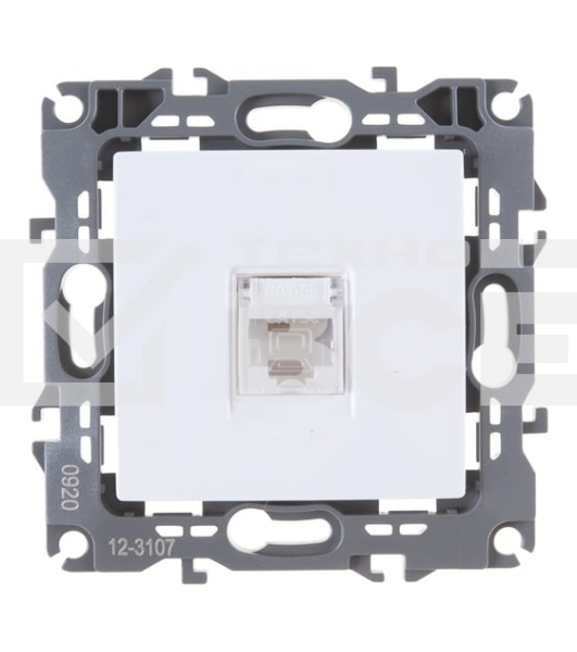 Розетка информационная ЭРА RJ45, IP20, белый (10/100/2800)