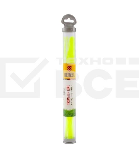 Леска для триммера Denzel круглая нарезанная 2,4 мм х 30 см 20 шт.тубус FLEX CORD