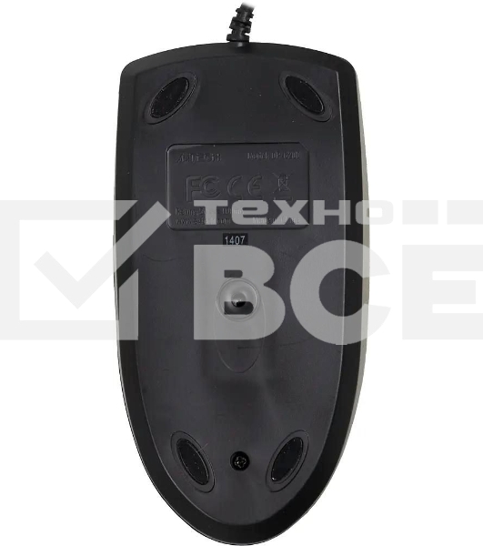 Мышь проводная A4Tech OP-620D черный, 1000 dpi, USB, кнопки - 4