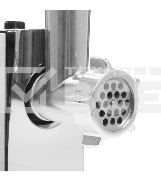 Мясорубка электрическая Galaxy Line GL 2400 серый, 1200 Вт, 1.3 кг/мин, реверс, защита от перегрузки, металлический лоток, насадки - 5