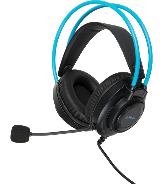 Гарнитура A4Tech Fstyler FH200i серый-синий, проводная, 3.5 мм