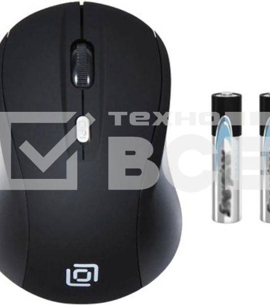 Мышь беспроводная Oklick 415MW черный, 1600 dpi, радиоканал, USB, кнопки - 4