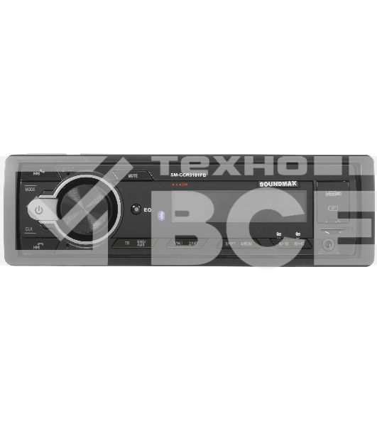 Автомагнитола Soundmax SM-CCR3181FB, 1 DIN, Bluetooth, USB Type-A, AUX