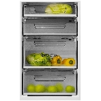 Холодильник BENOIT-344E серебристый металлопласт двухкамерный 220/124л морозилка снизу, No Frost, фото5