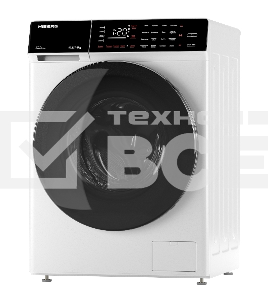 Стирально-сушильная машина HIBERG i-DDQ9-10714 W белый загр. фронтальная макс.: 10,5 кг 1400 об/мин класс: А+++